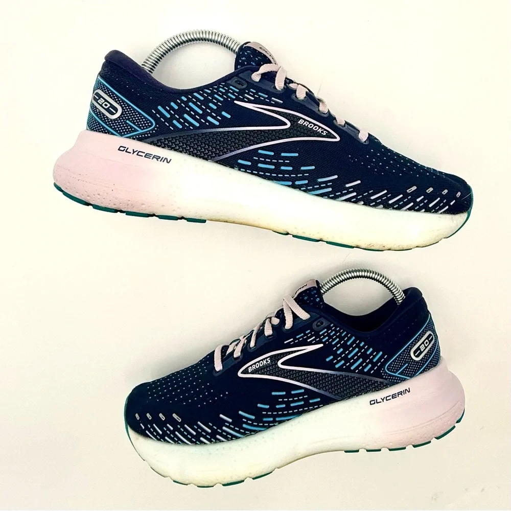 Brooks Women's Running Shoes - Navy‎ with Light Pink